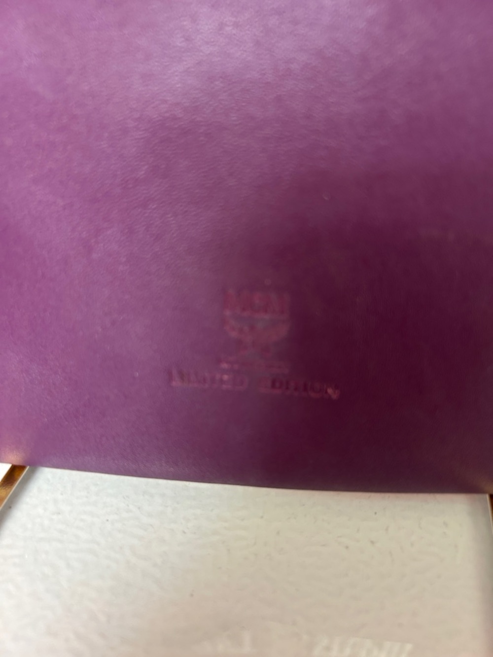 MCM Purple Leather Wristlet Clutch - Picture 2 of 7